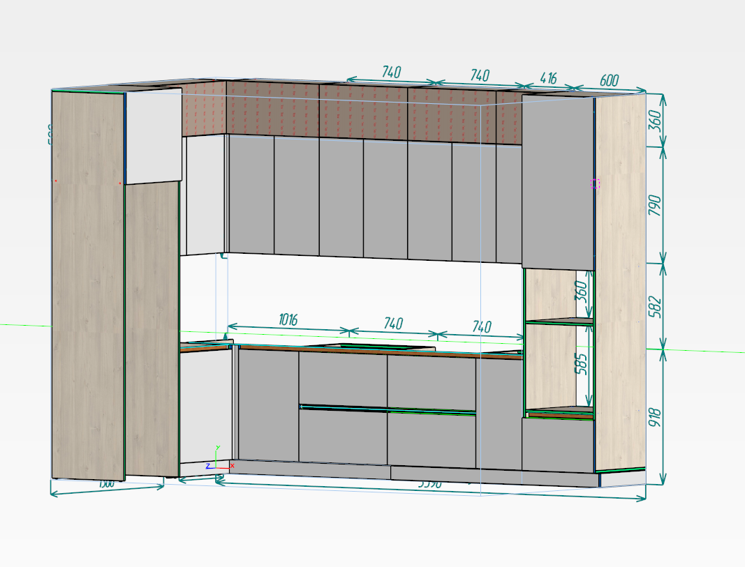 Кухня Угловая голо №119